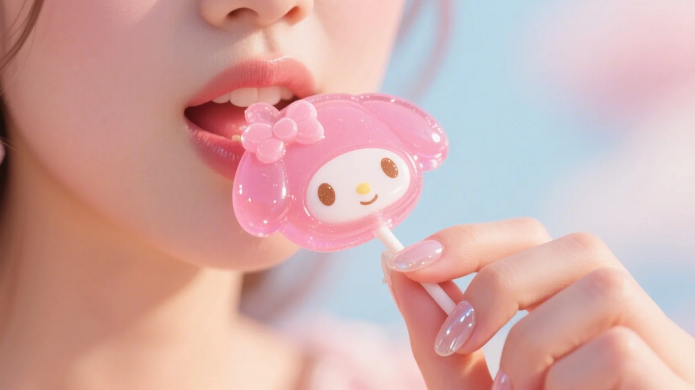 πΈ*ASMR*πΈ Eating Kawaii Pink Sweets