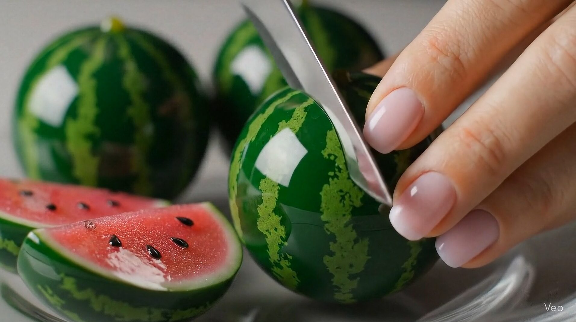π *ASMR* π Cutting glass fruits